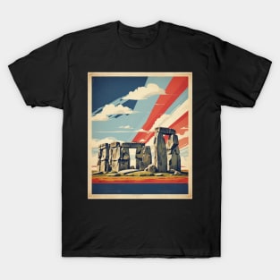 Stonehenge Wiltshire United Kingdom Vintage Travel Tourism Poster Art T-Shirt